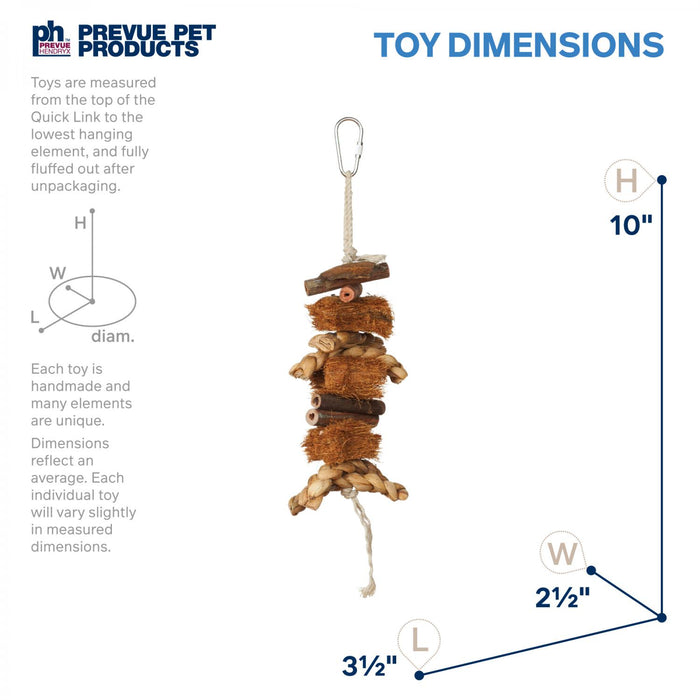 Prevue Pet Products Naturals Coco Rope Mini Bird Toy