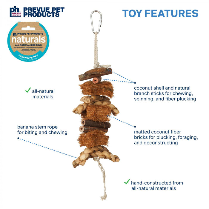 Prevue Pet Products Naturals Coco Rope Mini Bird Toy