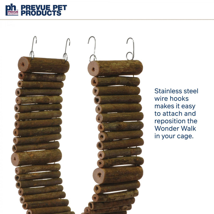 Prevue Pet Products Naturals Wonder Walk Bird and Small Animal Ladder, Brown
