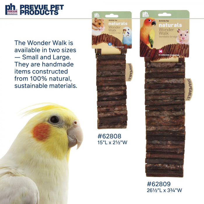 Prevue Pet Products Naturals Wonder Walk Bird and Small Animal Ladder, Brown