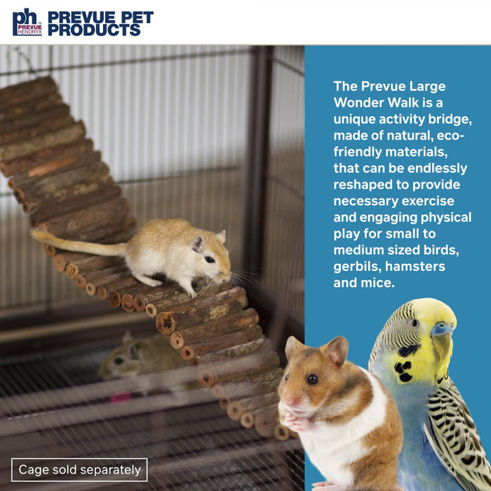 Prevue Pet Products Naturals Wonder Walk Bird and Small Animal Ladder, Brown