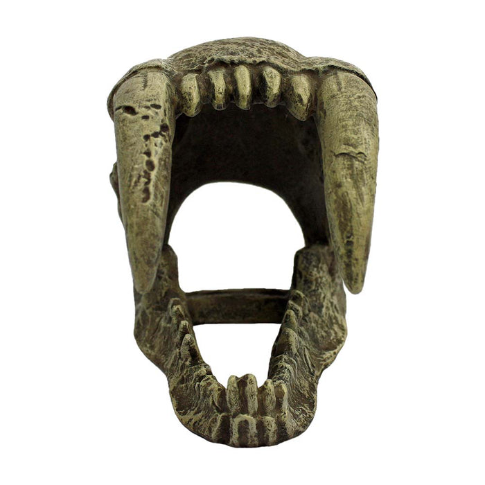 Komodo Larger Saber Tooth Reptile Hideout Gray LG