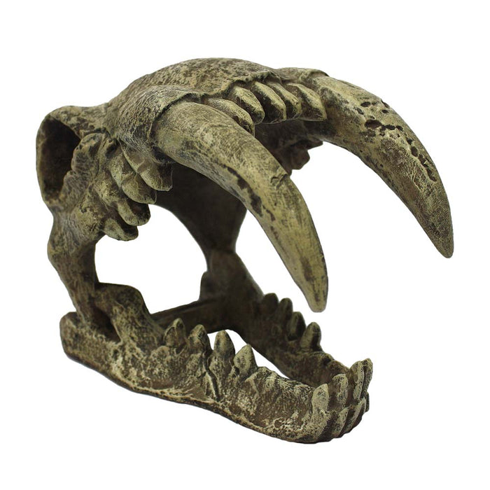 Komodo Larger Saber Tooth Reptile Hideout Gray LG