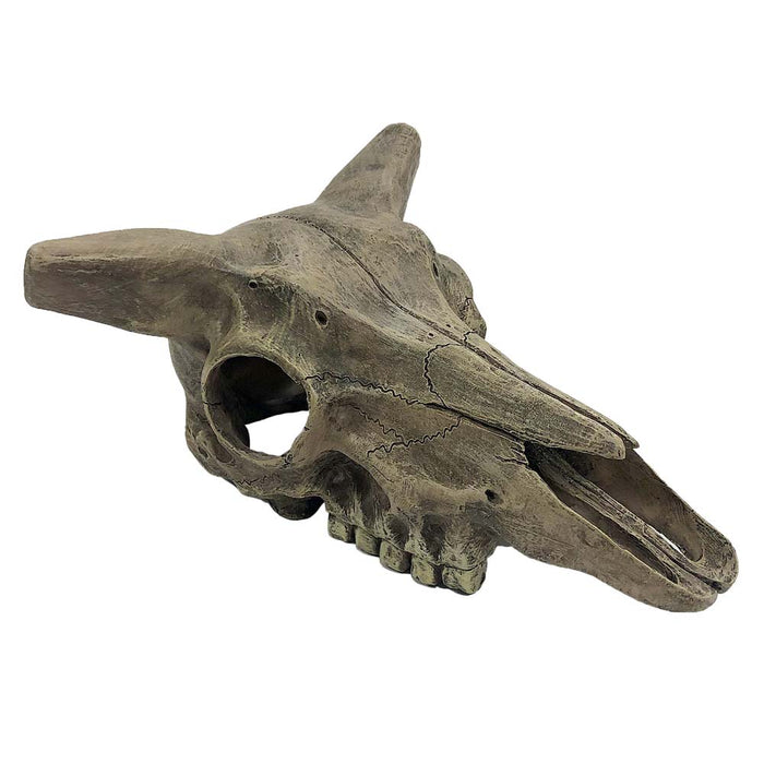 Komodo Deer Skull Reptile Hideout Gray One Size