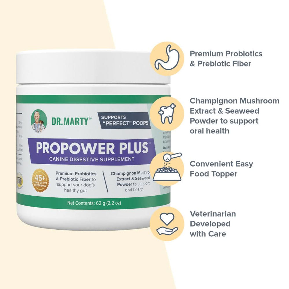 Dr. Marty Canine Digestive Supplement ProPower Plus Probiotic for Dogs ...