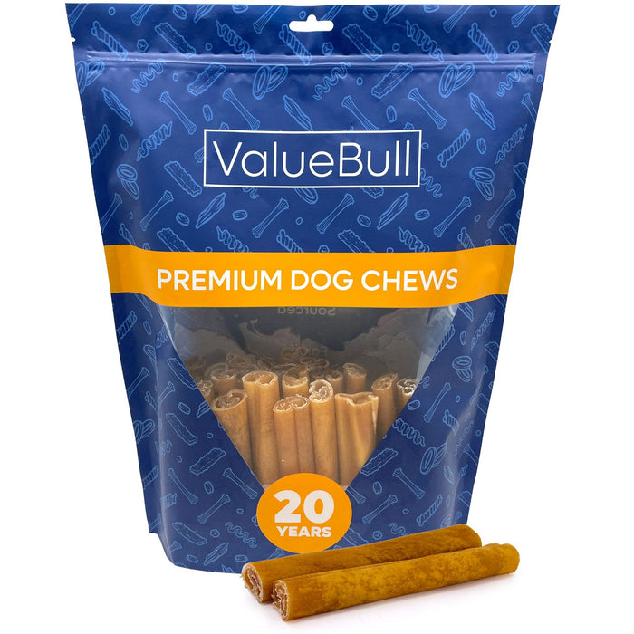 Value Pet Supplies ValueBull Buffalo Collagen Sticks for Dogs, 6 Inch Jumbo Chews, Natural Long-Lasting Dog Treats, 25 Count
