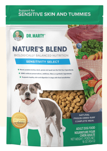 Dr Marty Natures Blend Sensitivity Select Freeze Dried Raw Dog Food for Sensitive Stomachs