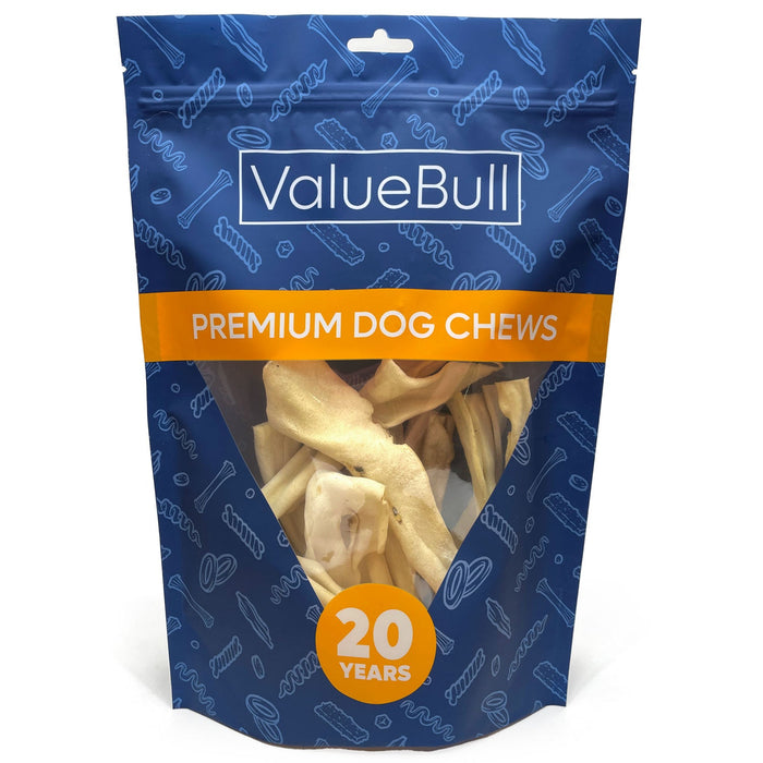 Value Pet Supplies ValueBull Lamb Cheek Slices, Premium Lamb Dog Chews, 5-6 Inch, 10 Count