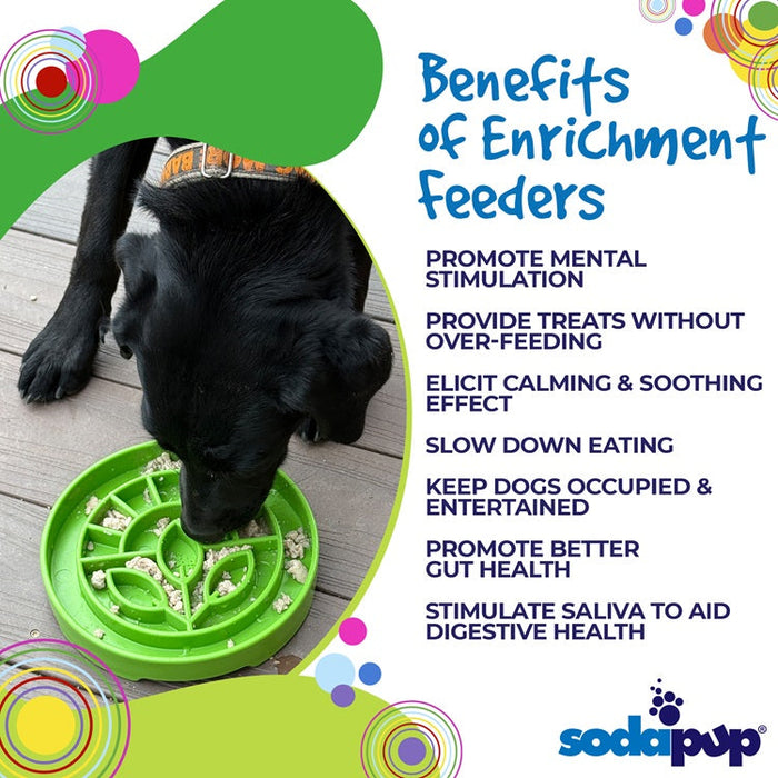 SodaPup Garden Design eTray Enrichment Shallow Slow Feeder Dog Bowl