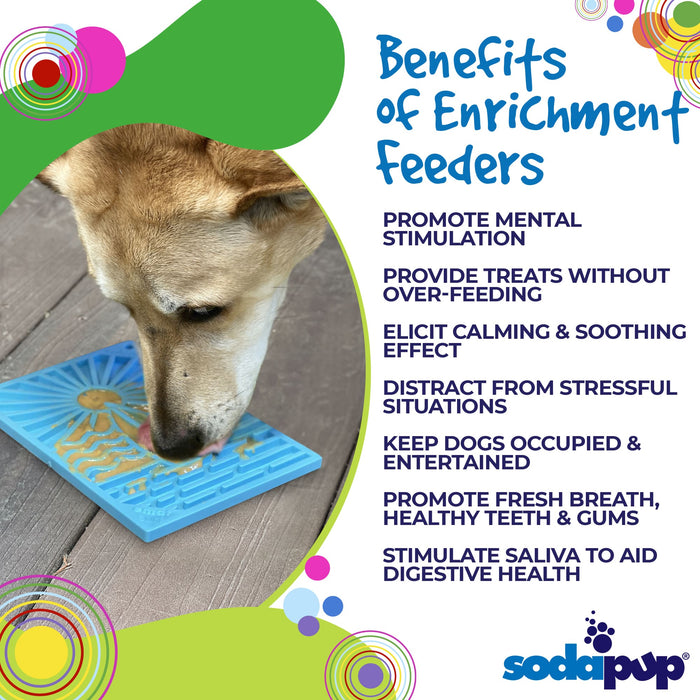 SodaPup Surf's Up Design eMat Enrichment Lick Mat - small