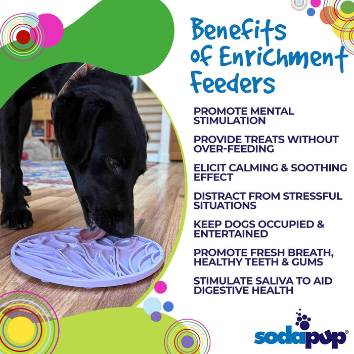 SodaPup Tulip Design eMat Enrichment Lick Mat With Suction Cups
