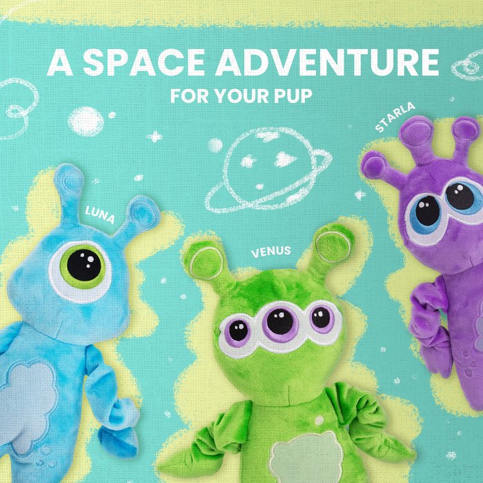 SnugArooz ooOOOooo Aliens 3 Pack Plush Dog Toy