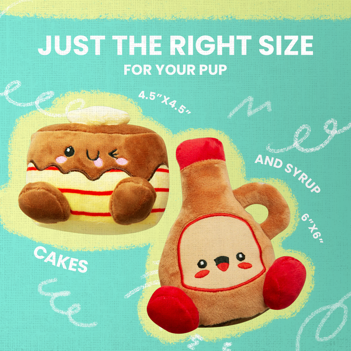 SnugArooz Pancake and Syrup 2pk Plush Dog Toy
