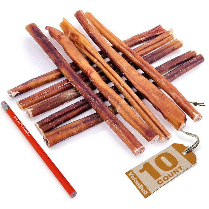 Value Pet Supplies ValueBull USA Bully Sticks for Large Dogs, Thick 12 Inch, 10 Count