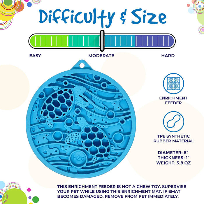 SodaPup Turtle emat-mini Enrichment Lick Mat With Suction Cups