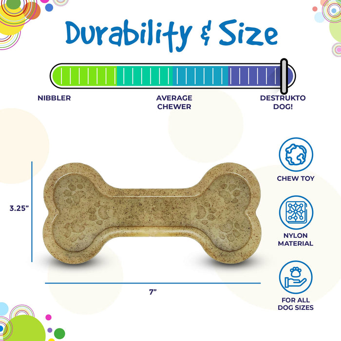 SodaPup Bone eChew Ultra Durable Nylon Dog Chew Toy