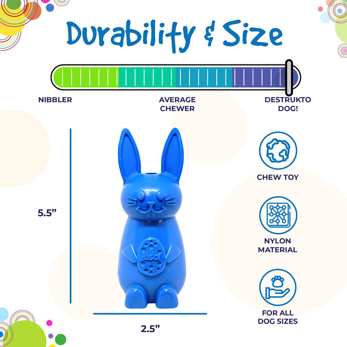 SodaPup Bunny eChew Durable Nylon Chew and Enrichment Toy