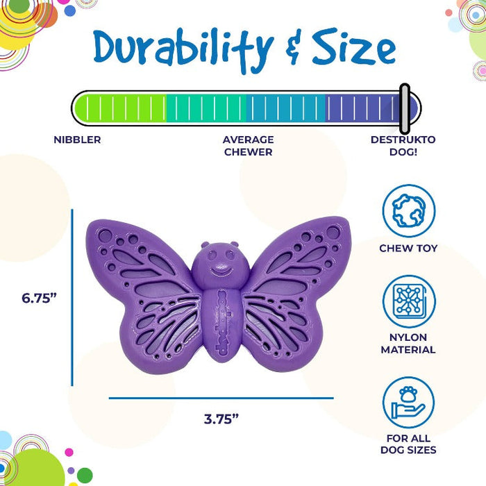 SodaPup Butterfly eChew Durable Nylon Chew and Enrichment Toy