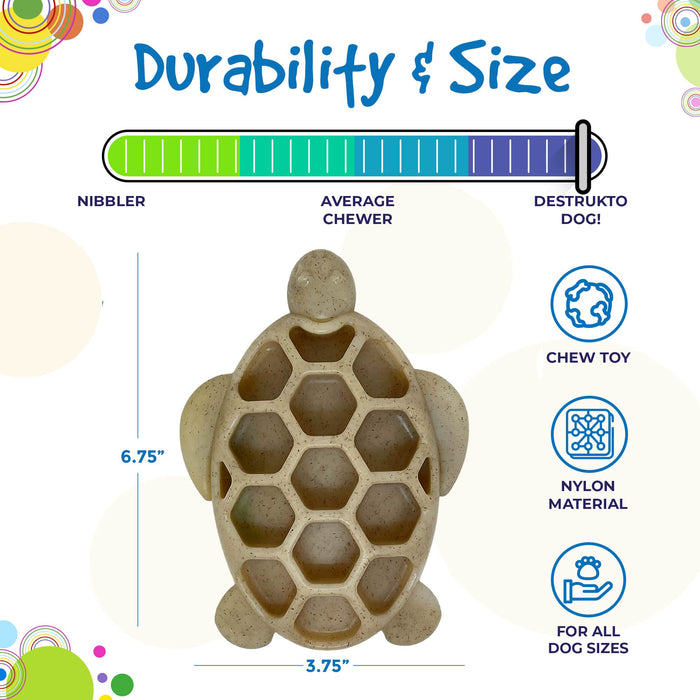 SodaPup Turtle eChew Durable Nylon Chew and Enrichment Toy