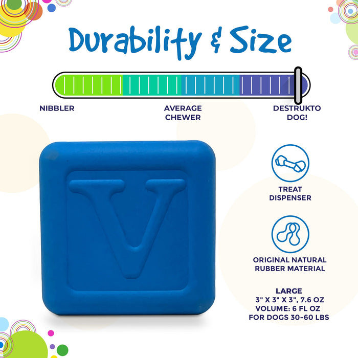 SodaPup Love Cube eDispenser Durable Rubber Chew Toy & Treat Dispenser