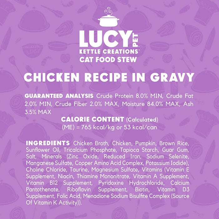 Lucy Pet Products Kettle Creations Adult Wet Cat Food Chicken 2.75oz (Pack of 12)