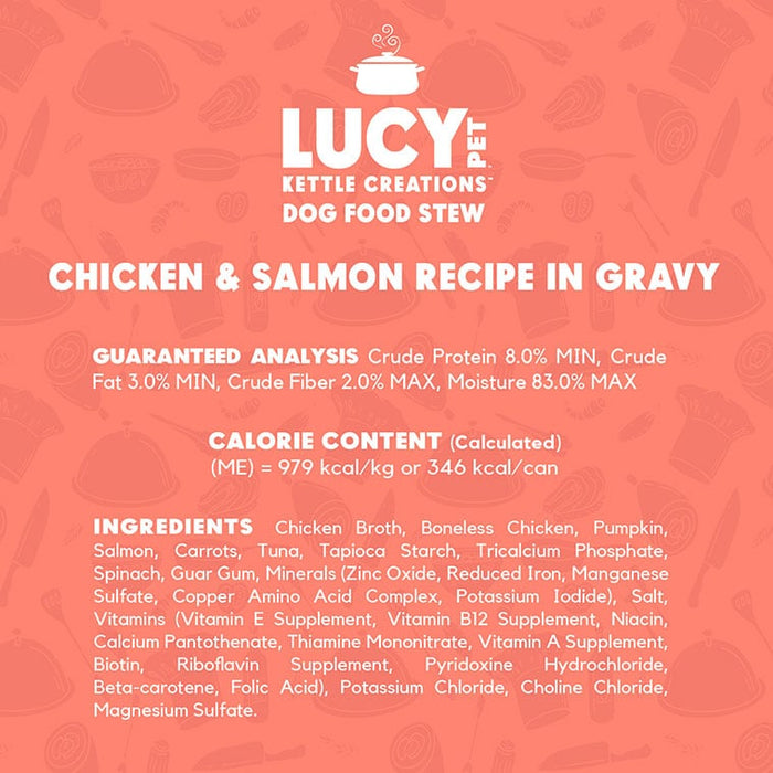 Lucy Pet Products Kettle Creations Chicken And Salmon In Gravy Dog Food Chicken & Salmon 12.5 Ounces (Pack of 12)