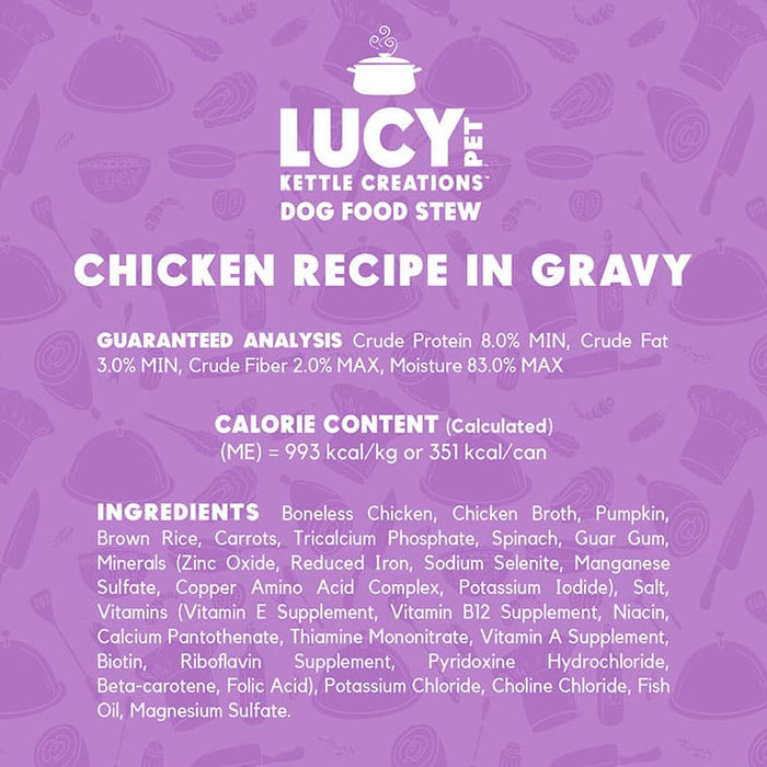 Lucy Pet Products Kettle Creations Chicken In Gravy Dog Food 12.5 Ounces (Pack of 12)