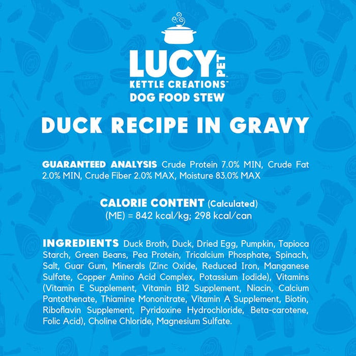 Lucy Pet Products Kettle Creations Duck In Gravy Dog Food 12.5 Ounces (Pack of 12)