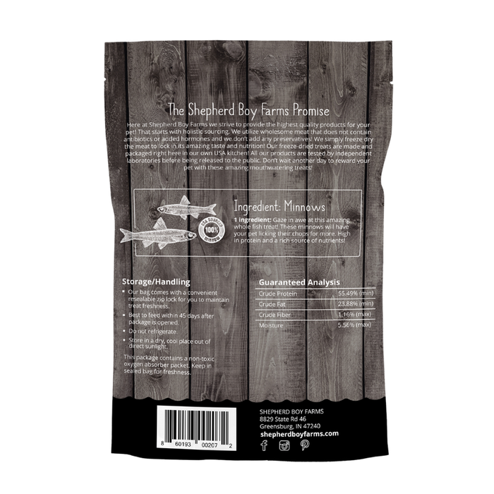 Shepherd Boy Farms Freeze-Dried Minnows 2oz - 1 - Image 4
