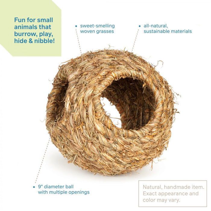 Prevue Pet Products Nature's Hideaway Grass Ball for Small Animals