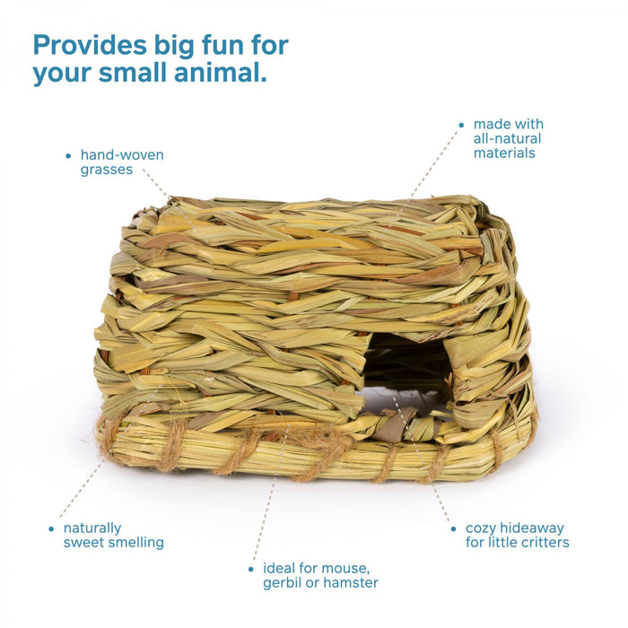 Prevue Pet Products Nature's Hideaway Grass Hut for Small Animals