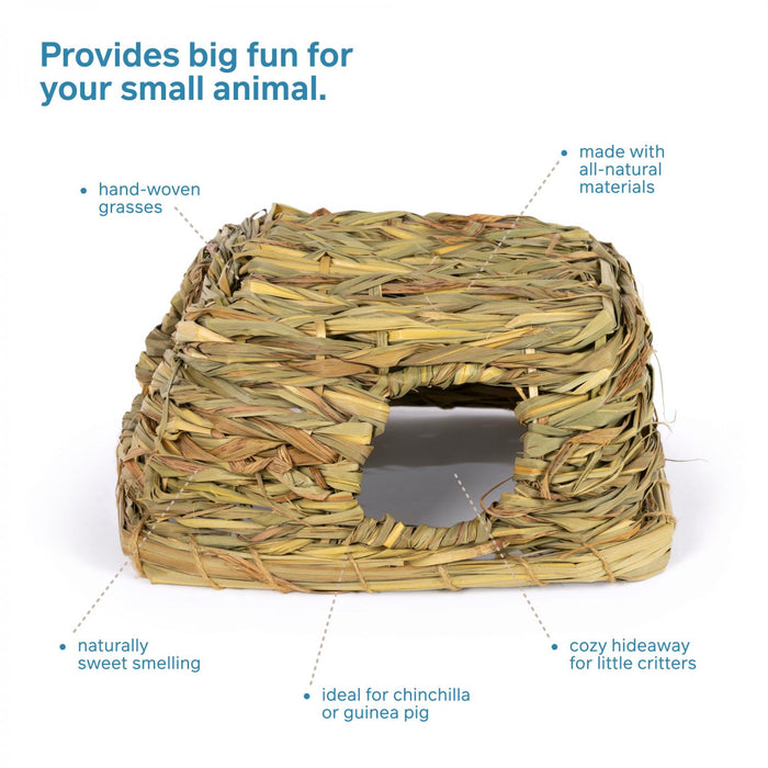 Prevue Pet Products Nature's Hideaway Grass Hut for Small Animals