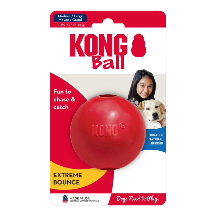 KONG Ball with Hole Dog Toy Red MD/LG - Image 12