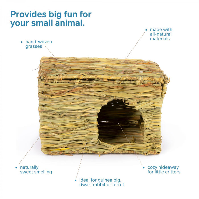 Prevue Pet Products Nature's Hideaway Grass Hut for Small Animals