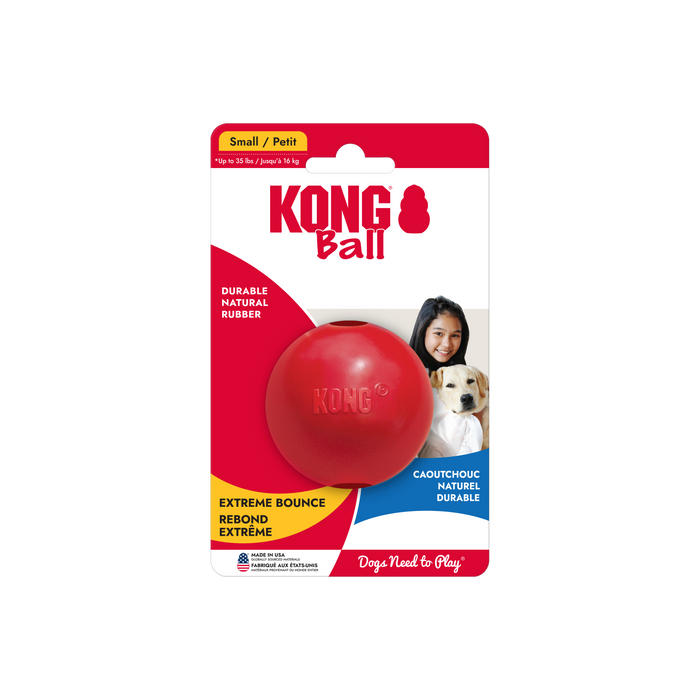 KONG Ball with Hole Dog Toy Red SM - Image 11