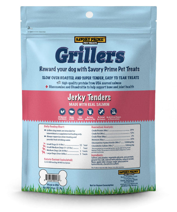 Savory Prime Grillers Jerky Tenders Dog Treats Salmon 16 oz