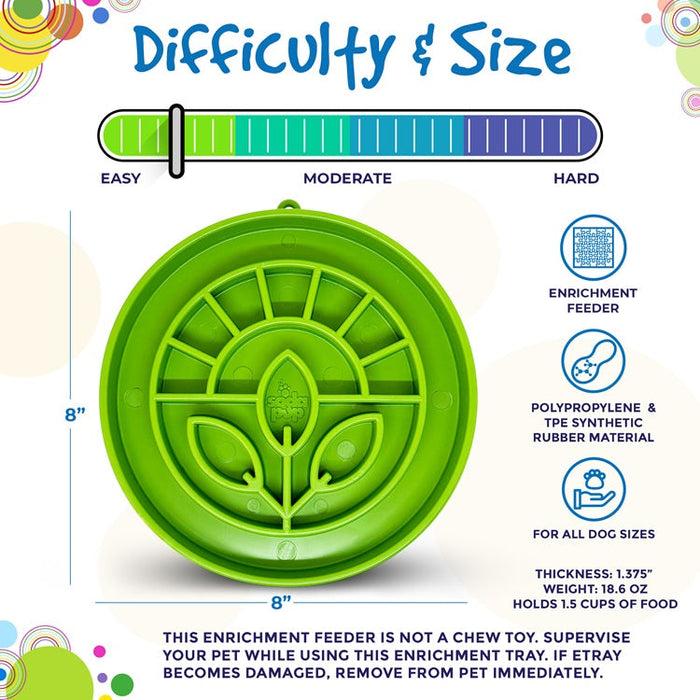 SodaPup Garden Design eTray Enrichment Shallow Slow Feeder Dog Bowl