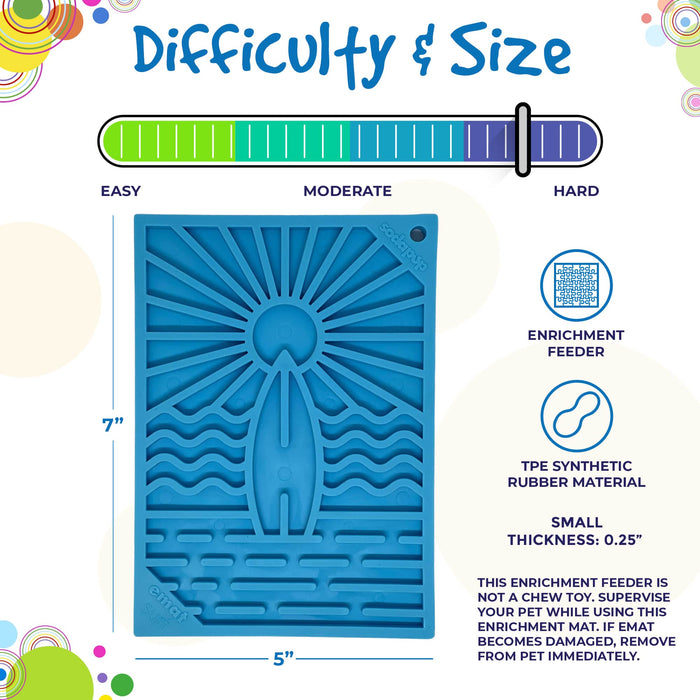 SodaPup Surf's Up Design eMat Enrichment Lick Mat - small