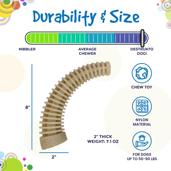 SodaPup Honey Bone Dental Antler  eChew Ultra Durable Nylon Dog Chew Toy - XL