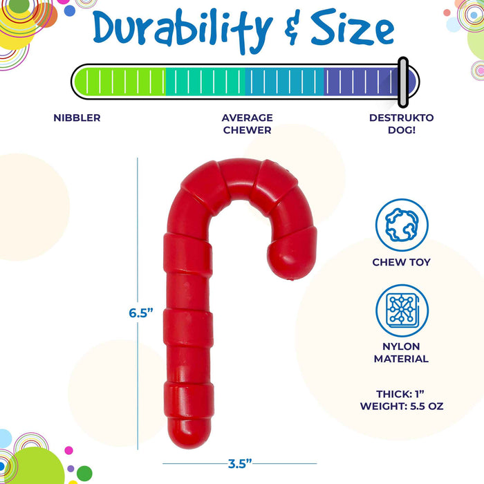 SodaPup Candy Cane Ultra Durable Nylon Chew Toy