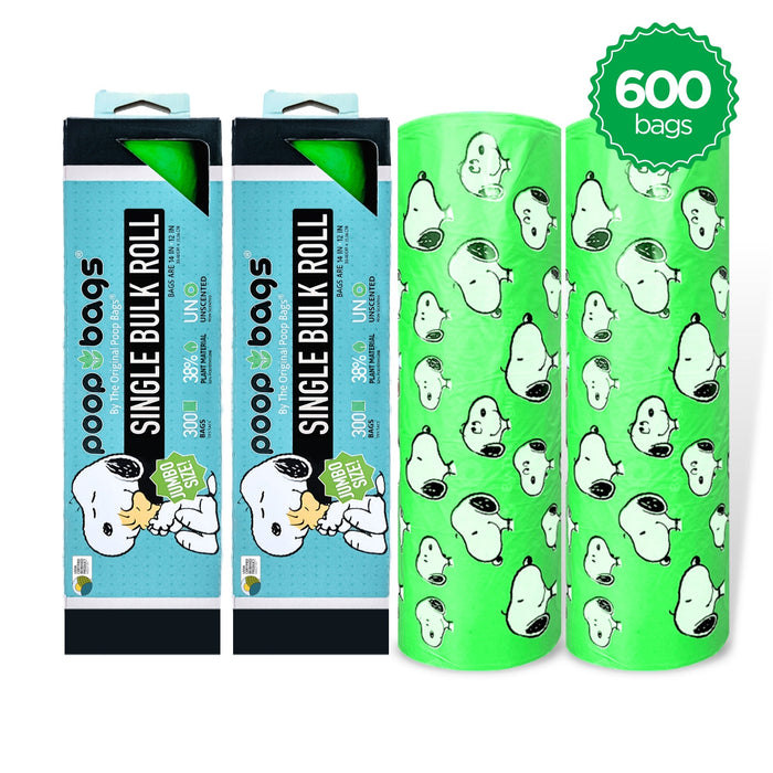 The Original Poop Bags Snoopy® Jumbo Bulk Roll XL Poop Bags