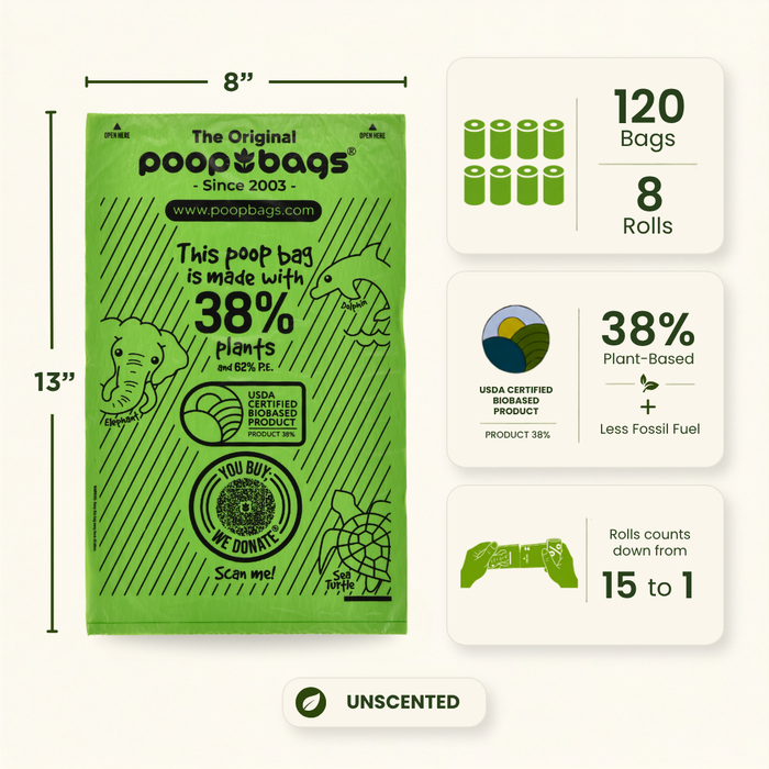 The Original Poop Bags Countdown Rolls® Unscented Leash Roll Poop Bags