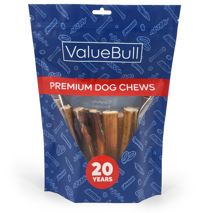 Value Pet Supplies ValueBull Bully Sticks for Large Dogs, Jumbo 6 Inch, 25 Count
