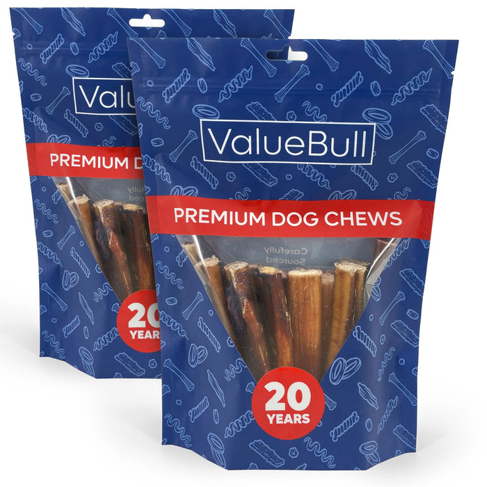 Value Pet Supplies ValueBull Bully Sticks for Large Dogs, Jumbo 6 Inch, 50 Count
