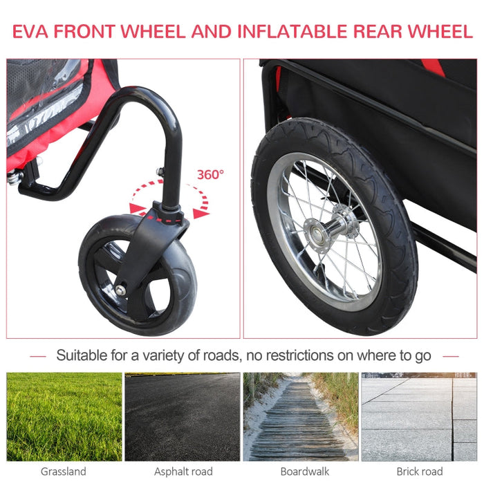 Furr Baby Gifts 3 Wheel Pet 2-in-1 Jogging Stroller Bike Trailer