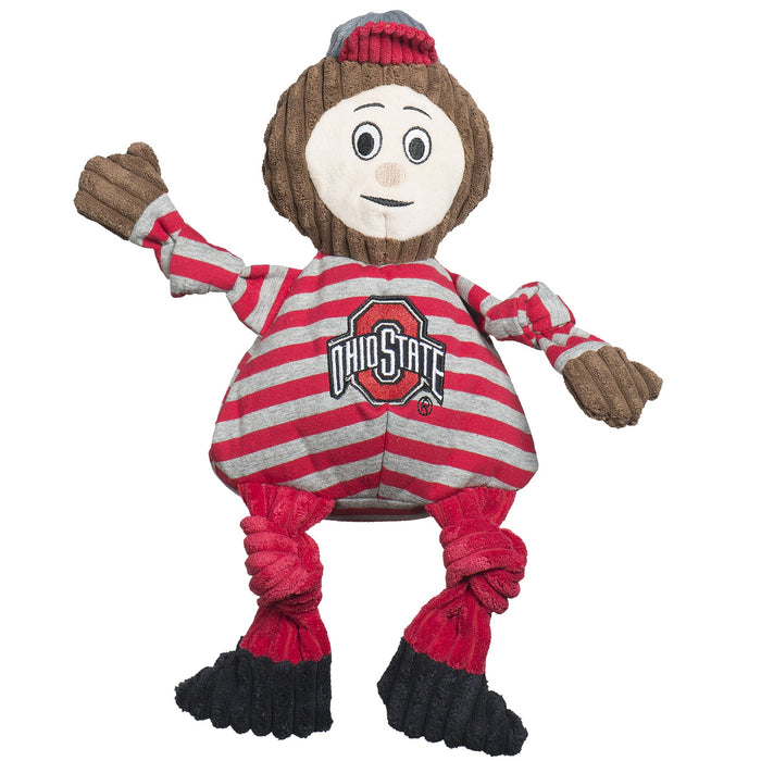 HuggleHounds NCAA Ohio State University, Brutus the Buckeye Knottie® Plush Dog Toy