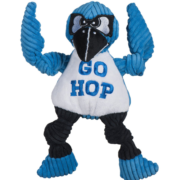 HuggleHounds NCAA Mascot Johns Hopkins University, Jay the Blue Jay Knottie® Plush Dog Toy