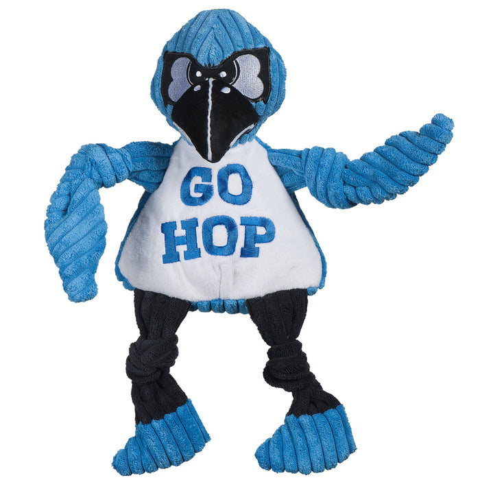 HuggleHounds NCAA Mascot Johns Hopkins University, Jay the Blue Jay Knottie® Plush Dog Toy