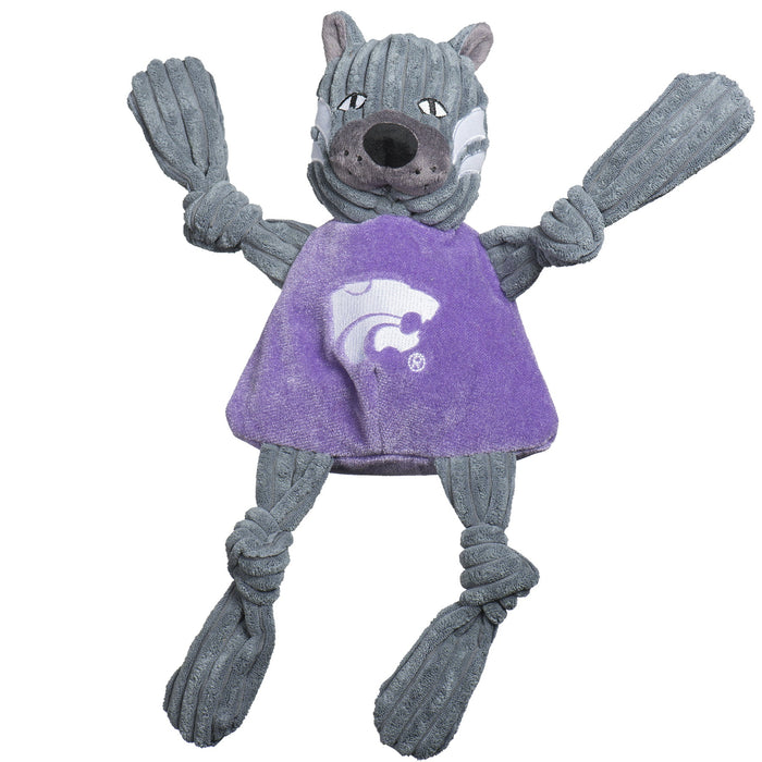 HuggleHounds NCAA Kansas State University, Willie the Wildcat Knottie® Plush Dog Toy