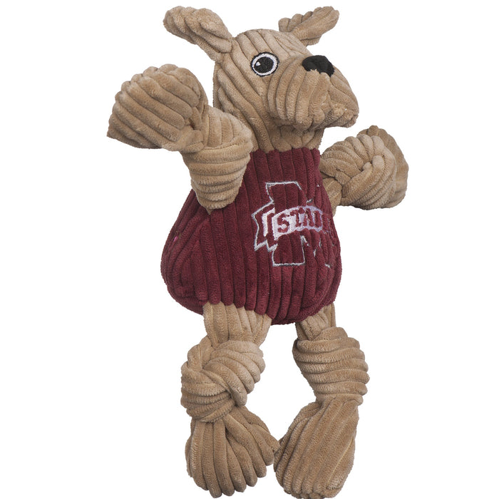 HuggleHounds NCAA Mississippi State University, Bully the Bulldog Knottie® Plush Dog Toy